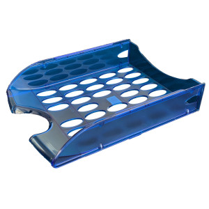 VASCHETTA PORTACORRISPONDENZA FORATE E040 BLU TRASP.FELLOWES COD. E040TB