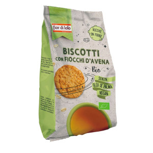 CONFEZIONE DA 350GR BISCOTTI BIOLOGICI CON FIOCCHI DI AVENA - FIOR DI LOTO COD. 0700076