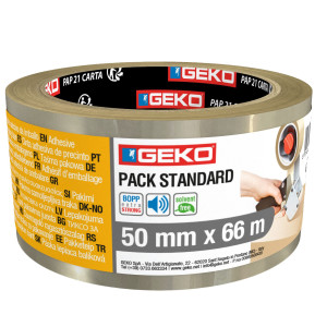 NASTRO IMBALLO NOISE 50MMX66MT TRASPARENTE GEKO COD. 8180500042
