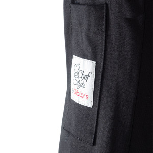 GIACCA DA CUOCO ADRIANO A MANICA LUNGA TG. M NERO COD. Q8G00184-U32-M