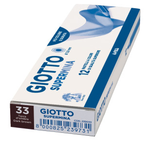 PASTELLO GIOTTO SUPERMINA MONOCOLORE TERRA D'OMBRA 33 COD. F235133 CONFEZIONE DA 12