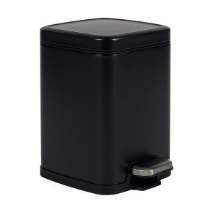 BIDONE PICO CON PEDALE E VASCHETTA 6L NERO SATINATO PERFETTO COD. 28161