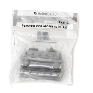 BLISTER 20 PORTAMONETE IN PVC 1CENT TRASPARENTE COD. 8000/20