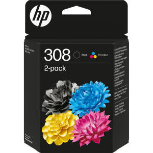 HP CONFEZIONE 2 CARTUCCE INK 308 BK /C/M/Y COD. 6L6S6UE