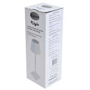LAMPADA DA TAVOLO A LED IN ALLUMINIO E PMMA NERO COD. L1776620