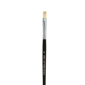 PENNELLO PUNTA PIATTA PURA SETOLA N 4 SERIE 577 LEBEZ COD. 577/4B CONFEZIONE DA 12
