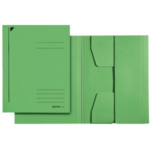 CARTELLINA 3 LEMBI VERDE 24,3X34CM LEITZ COD. 39220255 CONFEZIONE DA 25