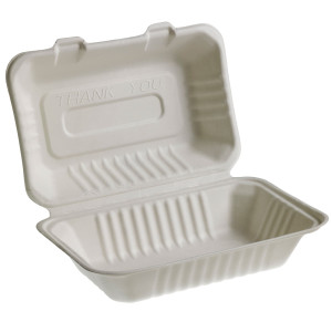50 VASCHETTE SANDWICH BOX 25,1X16,2CM TAKE AWAY BIO LEONE COD. Q2023.F