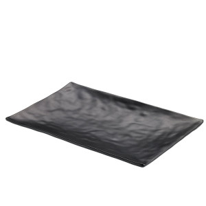 VASSOIO RETTANGOLARE NERO IN MELAMINA 24X13,8X2CM LEONE COD. T8226