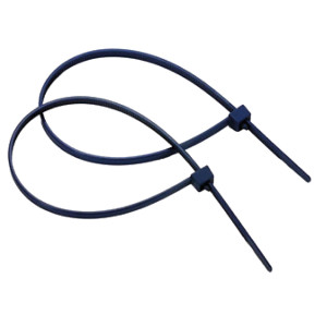 CONFEZIONE 100 FASCETTE BLU IN NYLON DETECTABILI C/CHIUSURA ACCIAIO 360X4,8MM COD. 1675