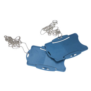 PORTA BADGE DETECTABILE CON CATENELLA COLORE BLU COD. G0655 CONFEZIONE DA 25