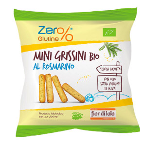 MINI GRISSINI AL ROSMARINO MONODOSE DA 30GR ZER COD. 0700674 CONFEZIONE DA 12