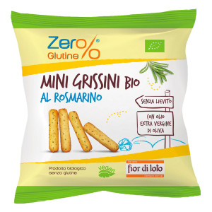 MINI GRISSINI AL ROSMARINO MONODOSE DA 30GR ZER COD. 0700674 CONFEZIONE DA 12