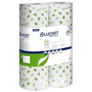 PACCO 6 ROTOLI CARTA IGIENICA FASCETTATA 200 STRAPPI ECO LUCART COD. 811458 CONFEZIONE DA 12