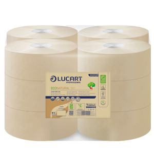 CARTA IGIENICA MINI JUMBO D19,5CM - 150MT ECONATURAL LUCART COD. 812152P CONFEZIONE DA 12