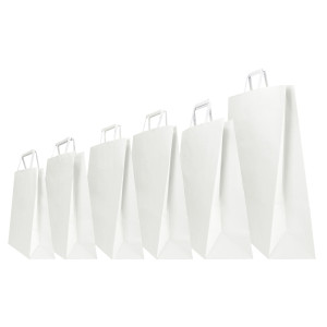 BLISTER 25 SHOPPERS 45X15X50CM BIANCO NEUTRO PIATTINA COD. 034916