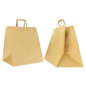 SCATOLA 150 SHOPPERS CARTA CRAFT 36X30X36CM FLAT MAXI AVANA
