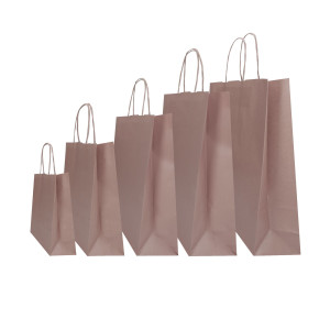 25 SHOPPERS TWISTED CARTA KRAFT 22X10X29CM ROSA ANTICO MAINETTI BAGS COD. 088018