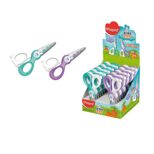 FORBICI KIDIKUT 12CM LAMA SINTETICA PUNTA TONDA MAPED COD. 137702 CONFEZIONE DA 20