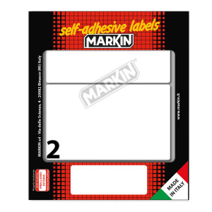 ETICHETTA ADESIVA BIANCA 115X70MM (10FOGLI X 2ETICHETTE MARKIN COD. X11053 CONFEZIONE DA 10