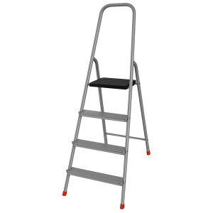 SCALA ALLUMINIO DOMESTICA 3 GRADINI STELLA BASIC COD. 21028