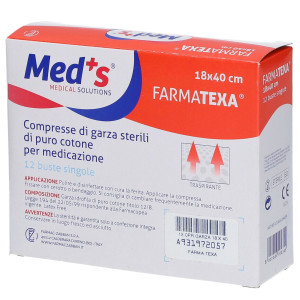 SCATOLA 12 COMPRESSE DI GARZA STERILE 18X40CM COD. GAZ187F