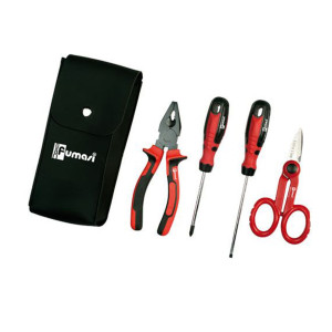 KIT 4 UTENSILI IN SIMILPELLE PER ELETTRICISTA COD. 495110920