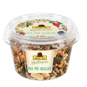 MIX FRUTTA SECCA E SEMI MIX INSALATA BICCHIERE 125G MISTER NUT COD. 118076000613