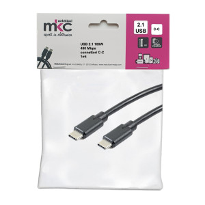 CAVO USB 2.0 100W 480MBPS CON CONNETTORI C-C - 1MT COD. 486611205