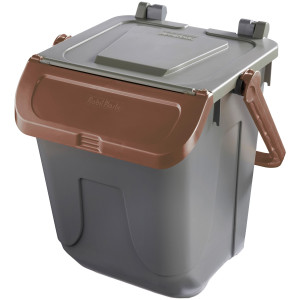 CONTENITORE PORTARIFIUTI ECOLOGY 25LT C/SPORTELLO E MANIGLIONE BRUNO COD. 11/25GRB-BRB