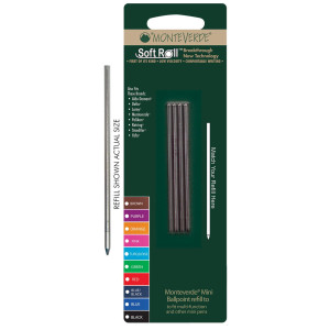 BLISTER 4 MINIREFILL PUNTA MEDIA NERO MONTEVERDE COD. J220301