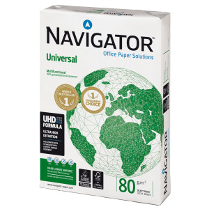 CARTA DA FOTOCOPIE A4 80GR 500FG BIANCA NAVIGATOR UNIVERSAL (DROP MAX 25 RISME COD. 252X80B021297DROP