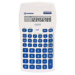 CALCOLATRICE SCIENTIFICA OS 134/10 BECOLOR BIANCO CON TASTI BLU OSAMA COD. OS 84019079