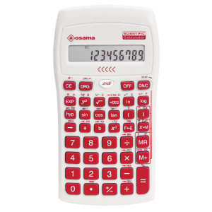 CALCOLATRICE SCIENTIFICA OS 134/10 BECOLOR BIANCO CON TASTI ROSSI OSAMA COD. OS 84019109