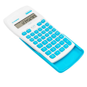 CALCOLATRICE SCIENTIFICA OS 134/10 BECOLOR BIANCO CON TASTI AZZURRO OSAMA COD. OS 84019130