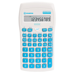 CALCOLATRICE SCIENTIFICA OS 134/10 BECOLOR BIANCO CON TASTI AZZURRO OSAMA COD. OS 84019130
