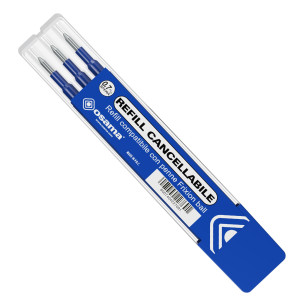 SET 3 REFILL INCHIOSTRO GEL RISCRIVI CANCELLABILE 0,7MM BLU OSAMA COD. OW 84044620