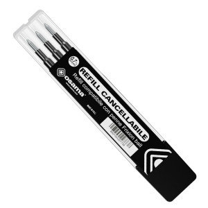 SET 3 REFILL INCHIOSTRO GEL RISCRIVI CANCELLABILE 0,7MM NERO OSAMA COD. OW 84044651