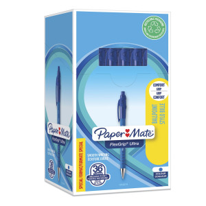 SPECIAL PACK 30+ 6 PENNA SFERA SCATTO FLEXGRIP ULTRA 1.0 BLU PAPERMATE COD. 1910074