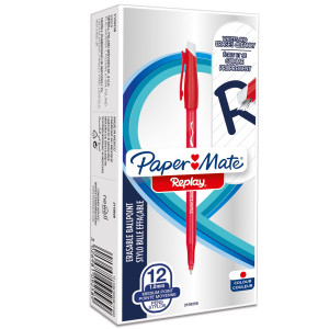 PENNA SFERA INCH. CANCELLABILE REPLAY 40  ANNIVERSARIO 1,0MM ROSSO PAPERMATE COD. 2109258 CONFEZIONE DA 12