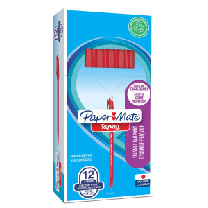 PENNA SFERA INCH. CANCELLABILE REPLAY 40  ANNIVERSARIO 1,0MM ROSSO PAPERMATE COD. 2109258 CONFEZIONE DA 12