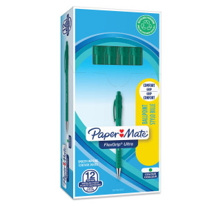 PENNA SFERA SCATTO FLEXGRIP ULTRA 1.0 VERDE PAPERMATE COD. S0190453 CONFEZIONE DA 12