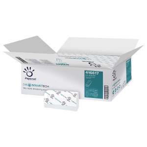 PACCO 200 ASCIUGAMANI PIEGATI A Z GOFFRATO A ONDA DISSOLVETECH PAPERNET COD. 416617 CONFEZIONE DA 20