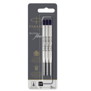 BLISTER 3 REFILL SFERA QUINKFLOW MEDIO NERO PARKER COD. 2119151