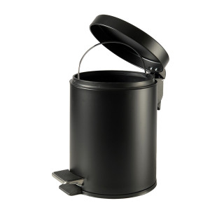BIDONE PREMIUM CON PEDALE E VASCHETTA 3LT NERO SATINATO PERFETTO COD. 0445C