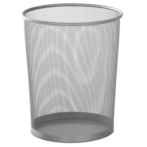CESTINO TONDO GRIGIO ARGENTO IN METALLO TRAFORATO COD. 0458