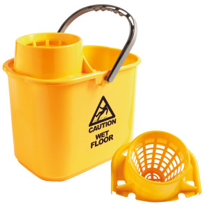 SECCHIO CON STRIZZATORE ESTERNO POLAR 15L GIALLO PERFETTOFACTORY COD. 26547