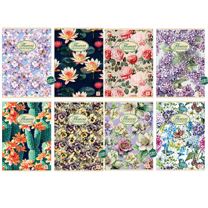 QUADERNO A5 40FG+2 80GR 1RIGO NATURE FLOWERS PIGNA COD. 02088351R CONFEZIONE DA 10