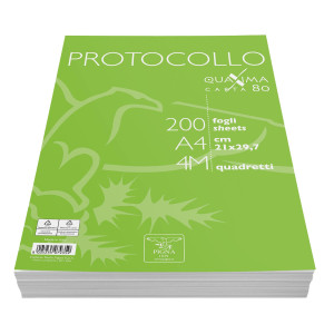 PROTOCOLLO A4 4MM 200FG 80GR PIGNA COD. 02156214M