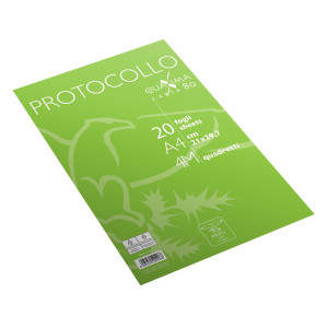 FOGLI PROTOCOLLO A4 4MM 20FG 80GR PIGNA COD. 02322644M
